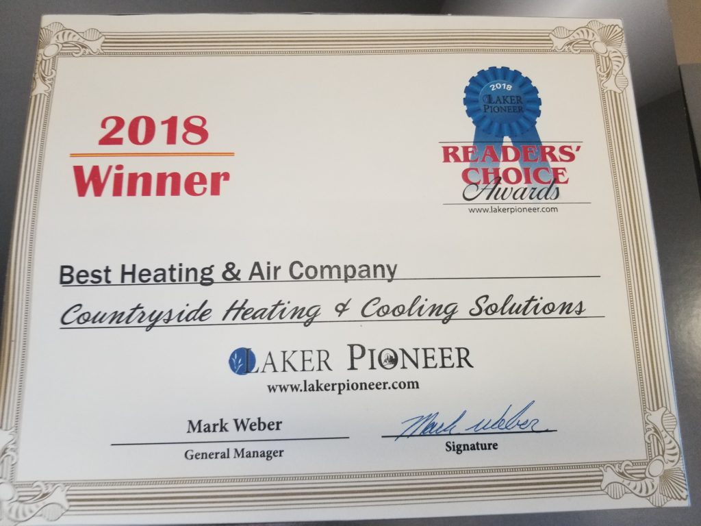 Voted “Best Heating & Air Company” 2 Years In A Row!